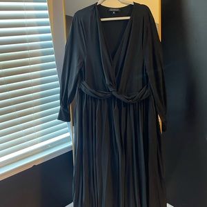 Eloquii black pleated dress